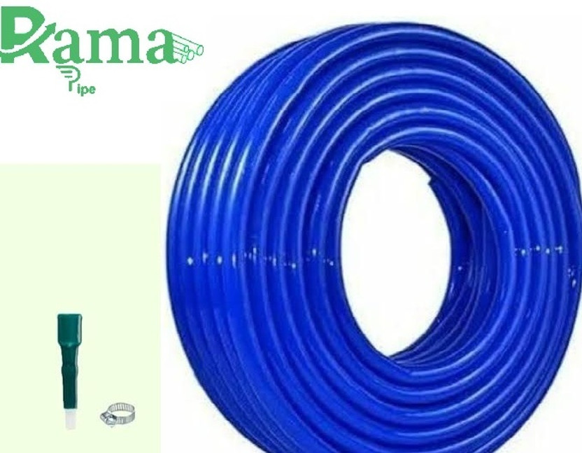 RAMA PIPE 0.5 inch garden hose light weight, double layered pipe 65 feet (20 meter) with connector and clamps. water gardening cleaning out door indoor use Hose Pipe(20 m)