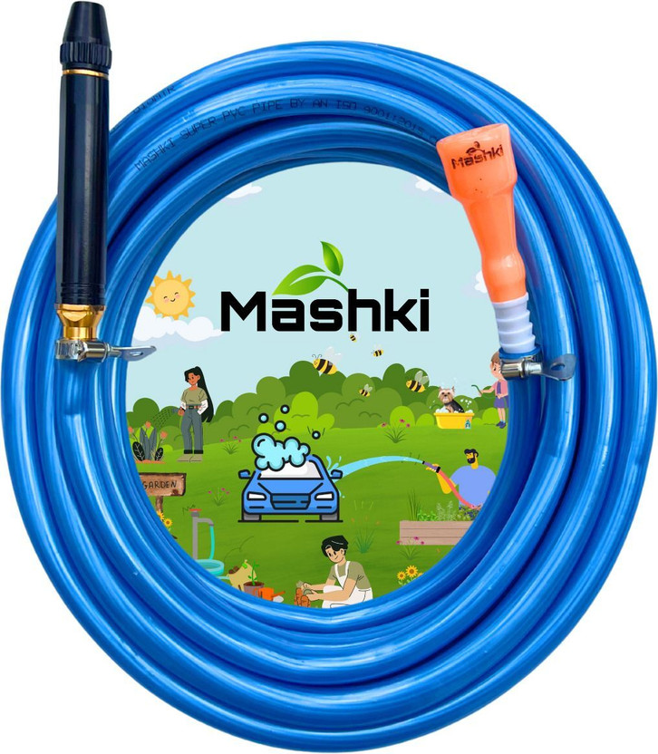 MASHKI MASHKI 10 Meter (32.5 Feet) Flexible Water Hose Pipe With High Pressure Water Nozzle 1/2" 10 Meter Flexible Hose Pipe With High Pressure Nozzle Hose Pipe(10 m) - Flipkart Deal