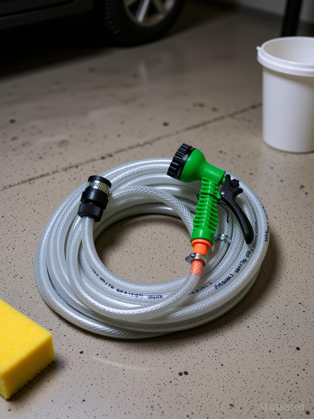 MASHKI 1/2"Inch 30 Meter (100 Feet) Clear 3-Layered Braided Hose Pipe With Water Spray Gun, Tap Connector, Clamps For Gardening , Car Wash, Floor Clean, Pet Bath Hose Pipe(3000 cm)