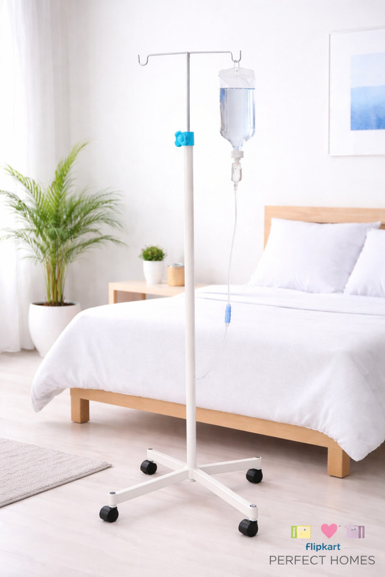 Flipkart Perfect Homes Studio Surgical Stainless Steel, Anodized Iron, Carbon Fiber Manual Hospital Bed(Elevation Present)