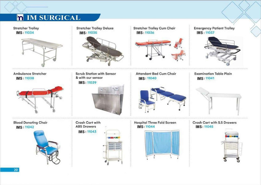 imsurgical Anodized Iron Manual Hospital Bed(Elevation Present)