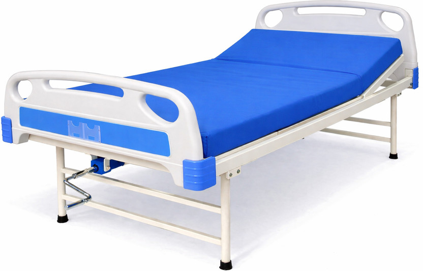 ELITE MED Iron, Fiber, Foam Manual Hospital Bed(Elevation Present)