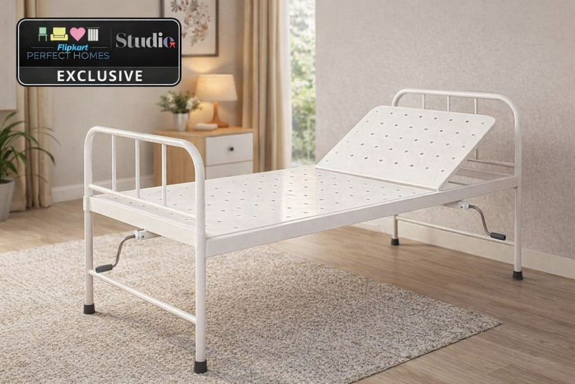 Flipkart Perfect Homes Studio Anodized Iron Manual Hospital Bed(Elevation Present)