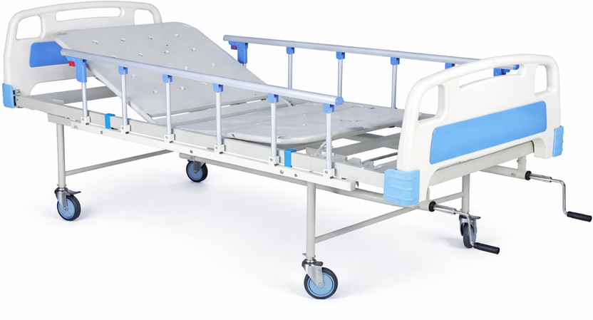 ELITE MED Stainless Steel, Galvanized Steel, Fiber Manual Hospital Bed(Elevation Present)