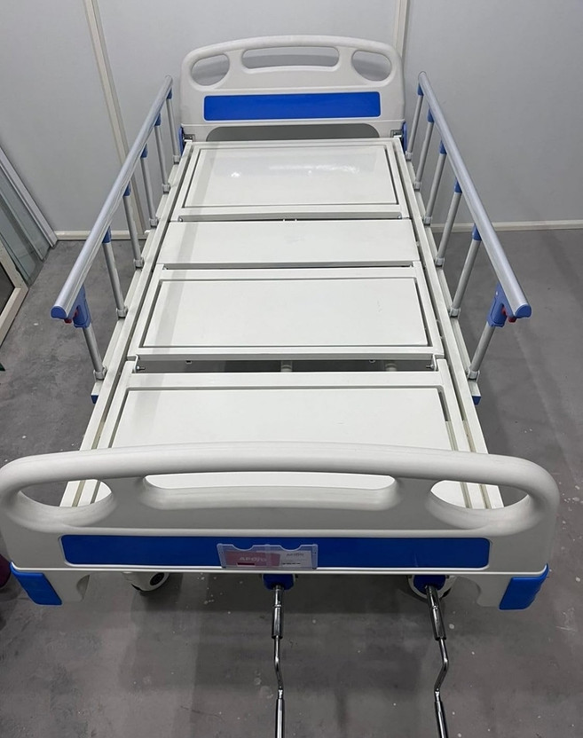 MED EASY Anodized Iron, Galvanized Steel, Steel Manual Hospital Bed(Elevation Present)