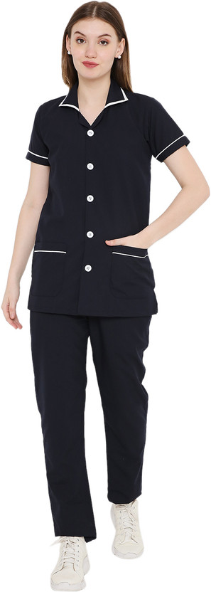 Associated Uniforms Nurse Uniform Navy Blue XS Shirt, Pant Hospital Scrub(Navy Blue XS)