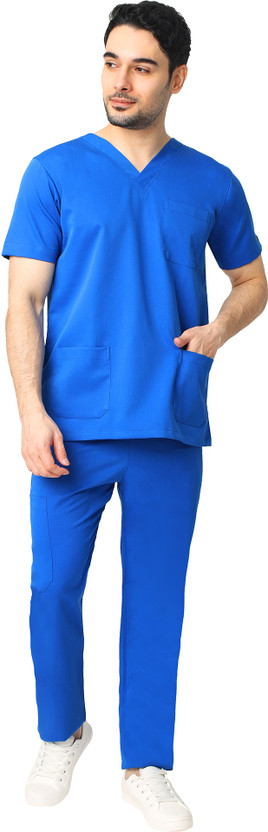 Associated Uniforms RB-MEN-L Shirt, Pant Hospital Scrub(Royal Blue L)