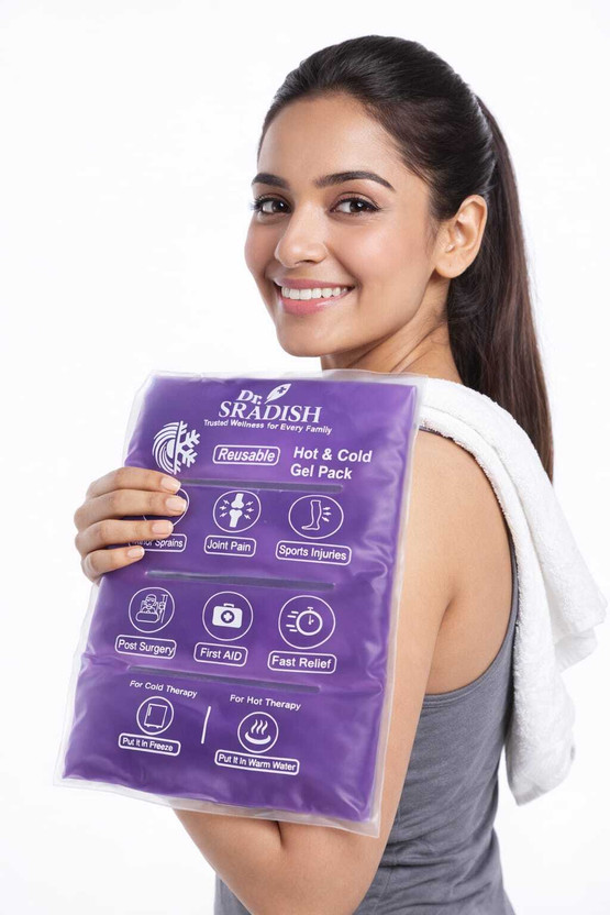 DR. SRADISH Reusable Cold Gel Pack for Pain Relief Ice Pack & Heat Therapy Joint Pain, Sprain, Sports Injury, Swelling Multipurpose Cold & Hot Pack Pack(Purple)