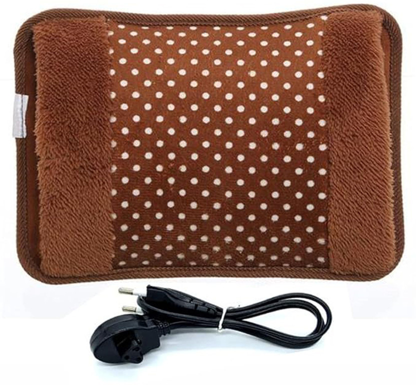 WATERLEAF Electric Velvet Hot Water Bag (1000 ML) with filled Gel for Pain Relief, Joints ELECTRICAL 1 L Hot Water Bag(Multicolor)