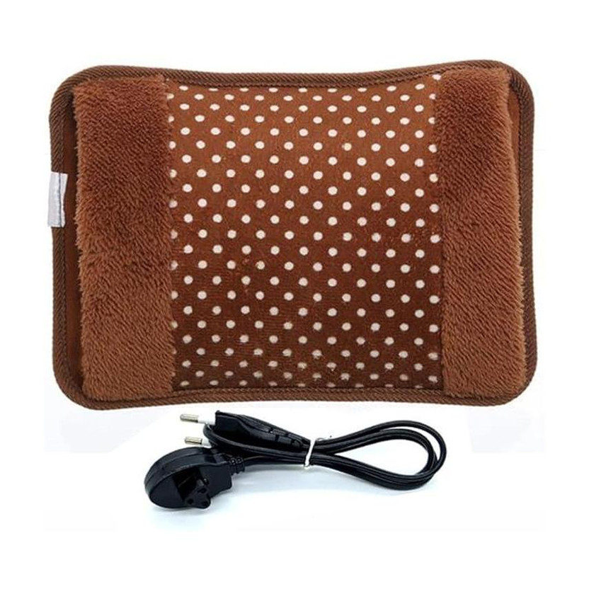 WATERLEAF Electric Velvet Hot Water Bag (1000 ML) with filled Gel for Pain Relief, Joints ELECTRICAL 1 L Hot Water Bag(Multicolor)