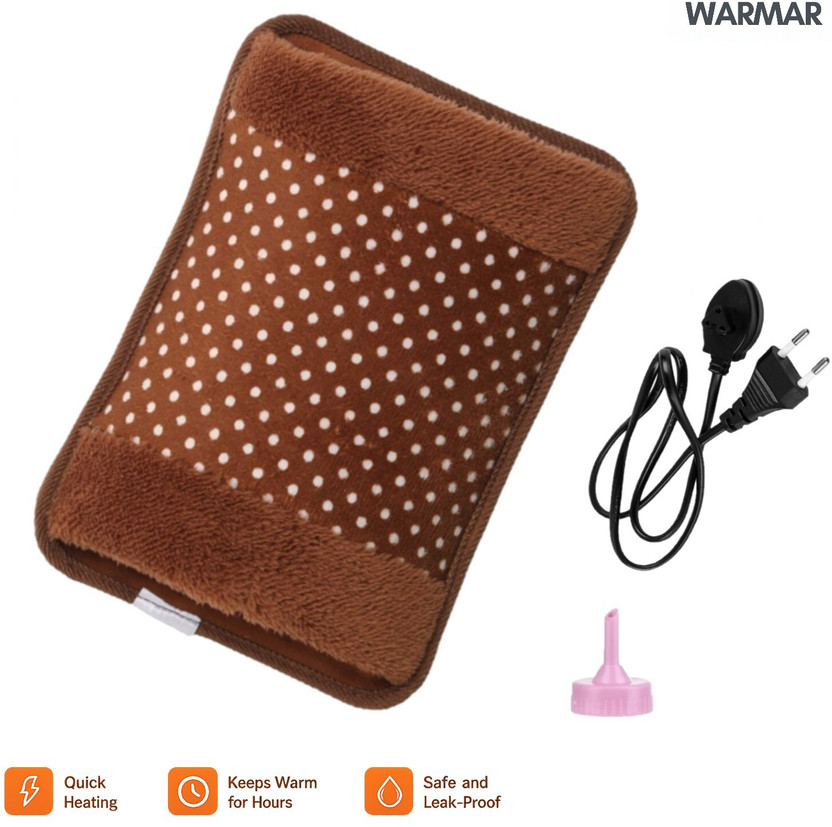WARMAR Electric Hot Water Bag For Joints Periods Cramp Back Pain Relief Warm Bag Electrical 1 L Hot Water Bag(Brown)