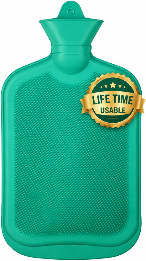 HEAREAL HEALTH CARE Hot Water Rubber bag for Pain Relief Therapy/ Cold Therapy non electrical 2000 ml Hot Water Bag(Green)