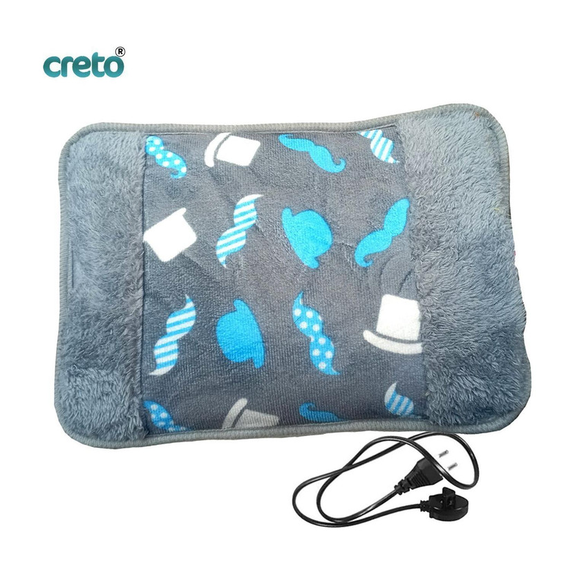 CRETO CRETO Gel Filled Extra Soft Velvet Fur Heating Bag 100% Leak Proof Electric 1 L Hot Water Bag(Grey) - Flipkart Deal