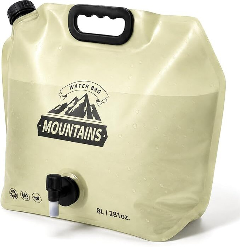 Bonsly 8L Portable Camping Water Container with Spout & Handle Hydration Pack