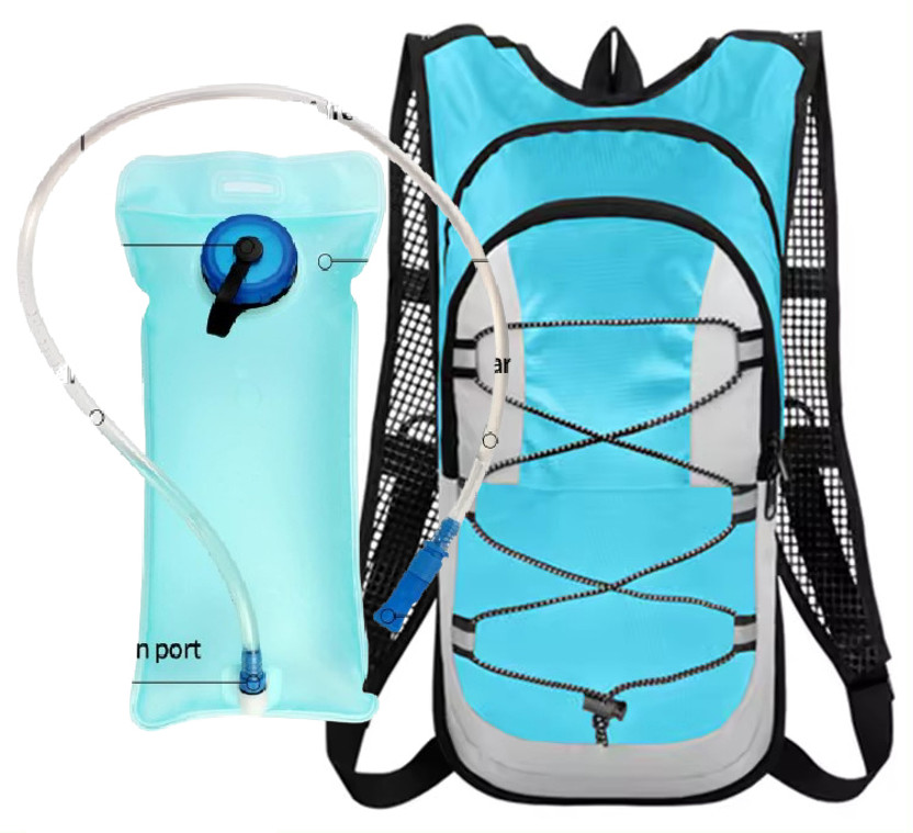 Leosportz Hydration Backpack 2 Liter BPA Hydration Bag with Leakproof Bladder and Straw Hydration Pack