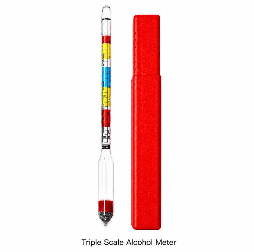 CORELAB SCIENTIFIC Triple Scale Alcohol Meter for Alcohol Concentration Testing Hydrometer