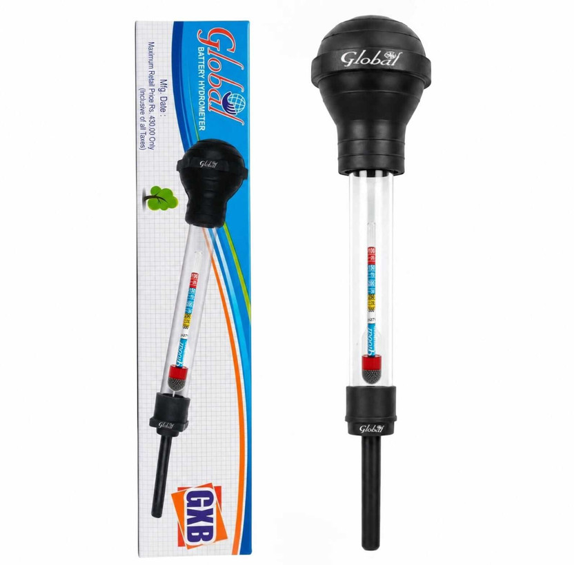 CORELAB SCIENTIFIC Battery Hydrometer Tester with Bulb and Float for Accurate Battery Acid Testing Hydrometer