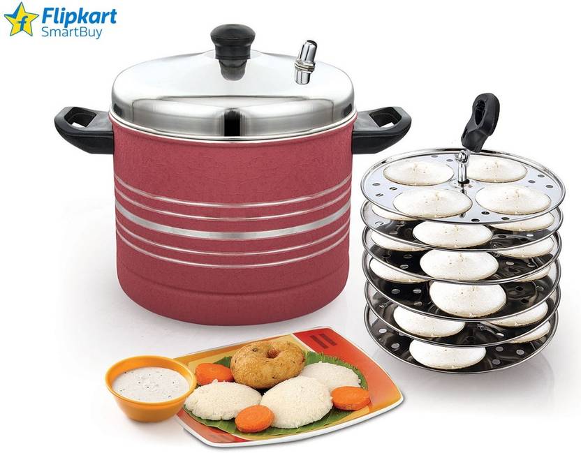 Flipkart SmartBuy Stainless Steel 6 Plates Colored Idly Cooker