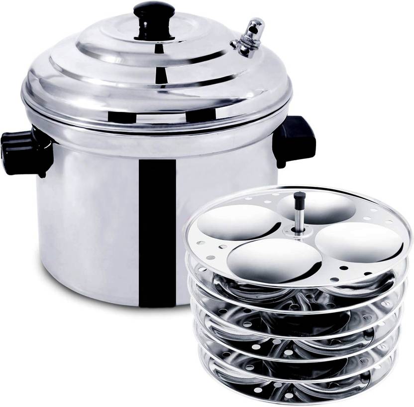 Bul Bel Stainless Steel Idli Cooker, Idly Maker Set with 6 Plates, 24