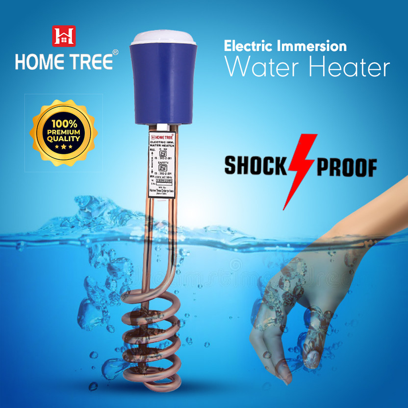 Home Home Tree 100% Copper Waterproof 1500 W Shock Proof Immersion Heater Rod (water) 1500 W Immersion Heater Rod(Water) - Flipkart Deal