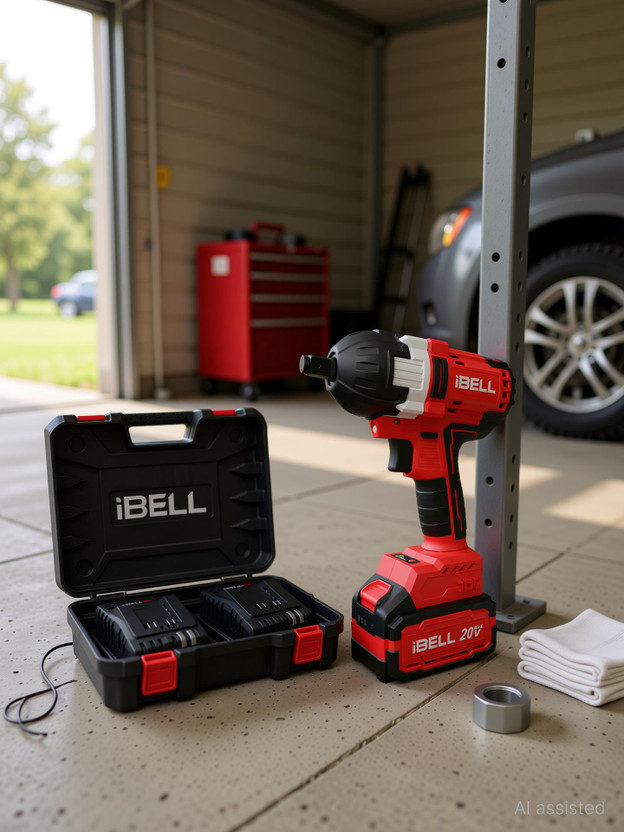 iBELL One Power Series BW 20-50 20V 1/2" 500Nm 4Ah Battery & Charger + BMC BOX Cordless Impact Wrench(1/2 inch)