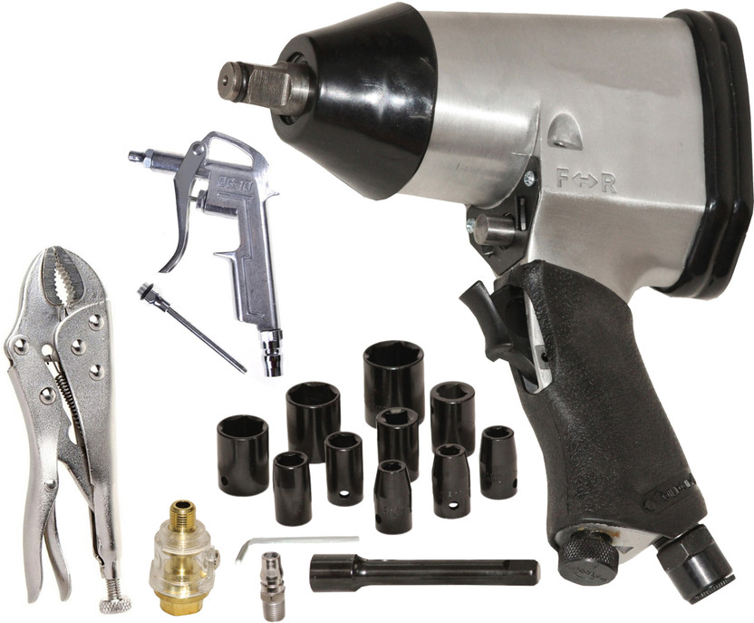Digital Craft Pneumatic Impact Wrench Kit,Air Blow Gun DG10,10"Inch Lock Plier Pneumatic Impact Wrench(1/2 inch)