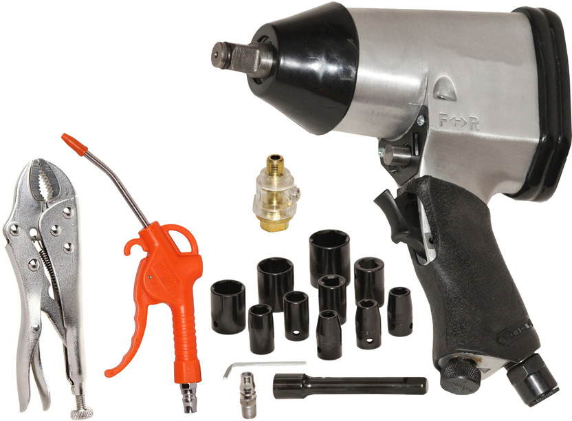 Digital Craft Pneumatic Impact Wrench Kit,Air Blow Gun,10"Inch Lock Plier Pneumatic Impact Wrench(1/2 inch)
