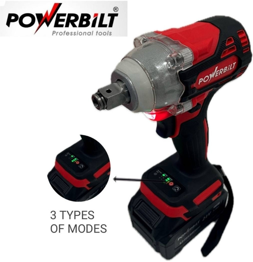 PowerBilt PB-IMPACT-001 Cordless Impact Wrench(1/2 inch)
