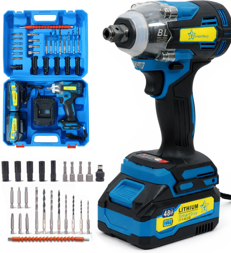 Flipkart SmartBuy Cordless Impact Wrench | Auto Hammer Wrench Machine for Car & Industrial Usage Cordless Impact Wrench(1/2 inch)