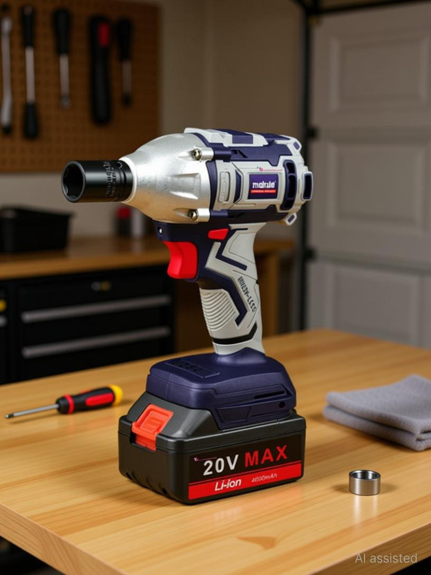 MALFAH ENTERPRISES CW001 Impact 20V Brushes Electric Battery Cordless Wrench Lithium automatic rechargeable Power tool Impact wrenchHand tools|Power Tools|Industrial Tools|Building tools Cordless Impact Wrench(1/2 inch)