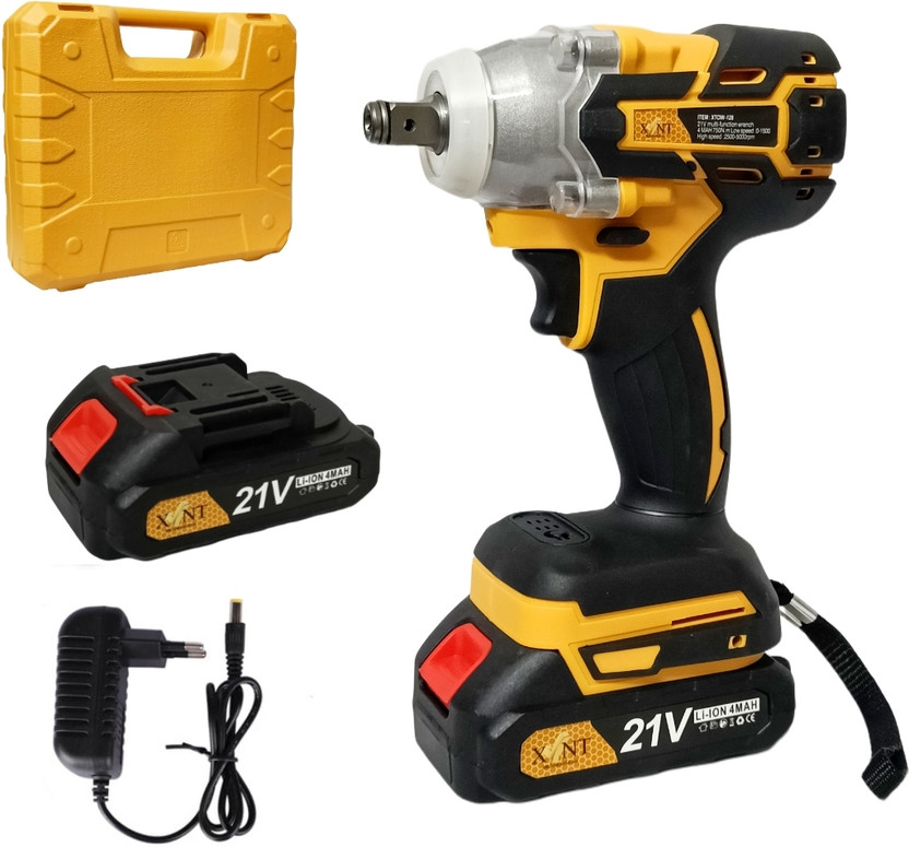 Hakimi XLNT 21V CORDLESS IMPACT WRENCH BRUSHLESS 350NM IMPACT DRIVER TWO BATTERY Cordless Impact Wrench(1/2 inch)