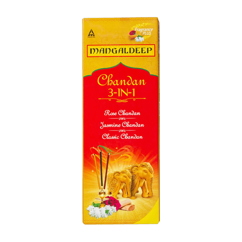 MANGALDEEP 3in1 Agarbatti-Experience The Soothing fragrances of Classic ,Rose, Jasmine(150 Units, Set of 1)