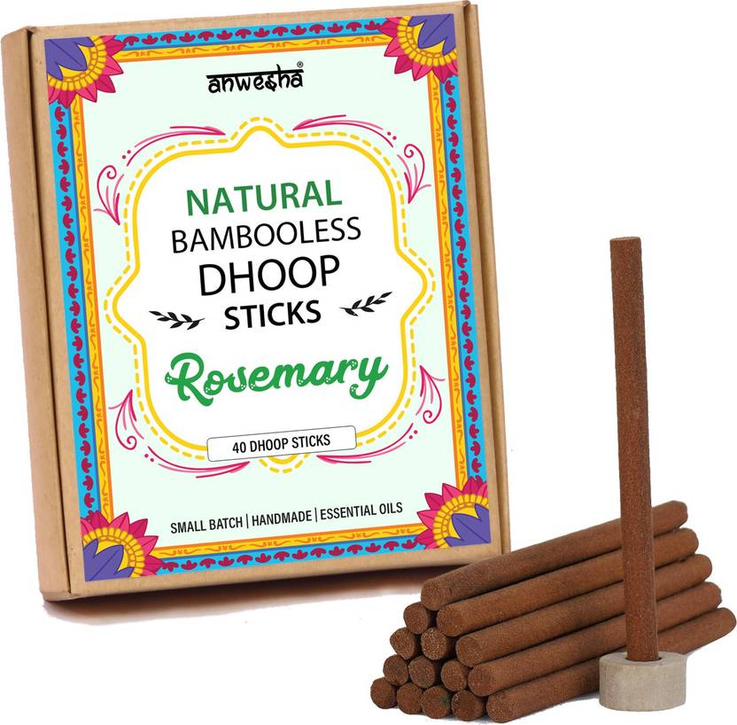 Anwesha Rosemary Premium Bambooless Dhoop Sticks 40 Scented Incense