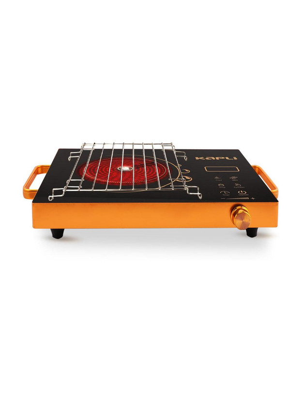 KAPLI 2000 W Radiant Cooktop Touch Panel(Black, Infrared Induction 2000 Watt (All Utensil use-able))