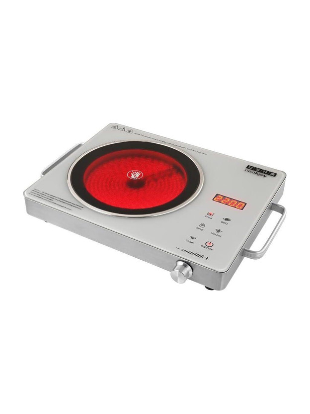 USHA 2200 W Infrared Cooktop Touch Panel(Grey, Infrared Induction 2200W | All Utensil Compatible)