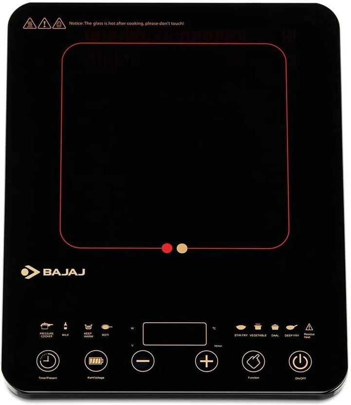 BAJAJ 2100 W Induction Cooktop Touch Panel(Black, Majesty Slim 2100 Watt)