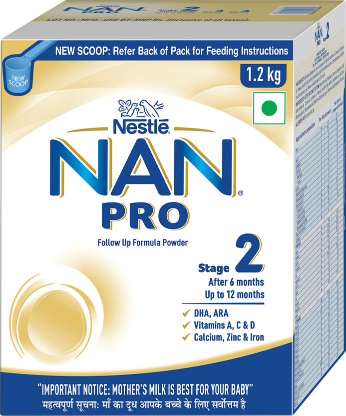 Nestle Nan Pro Stage 2, Follow-Up Formula Milk Powder For Babies, with DHA-ARA(1.2 kg, 6+ Months)