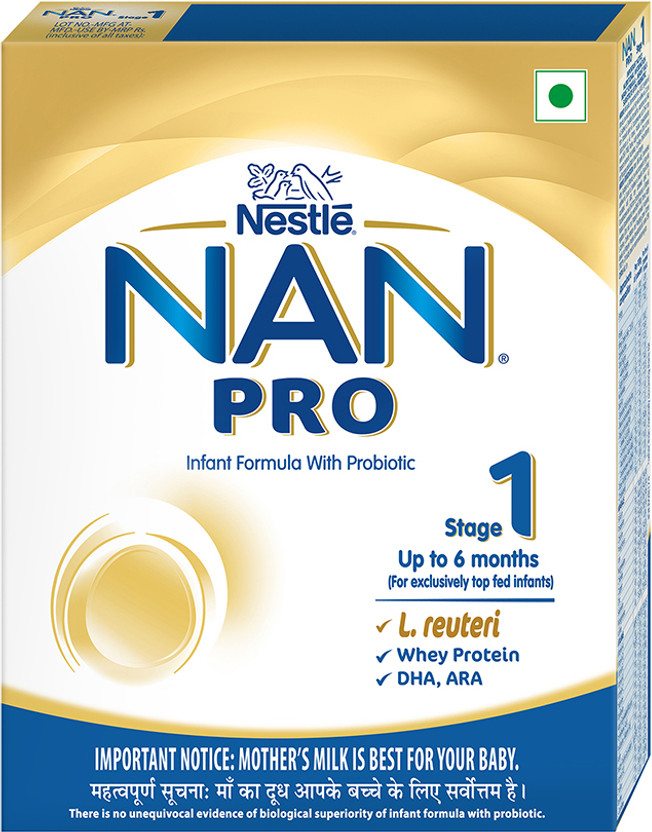 Nestle Nan Pro Stage 1, Infant Formula Milk Powder for Babies - with Probiotic, Pouch in Box(400 g, Upto 6 Months)