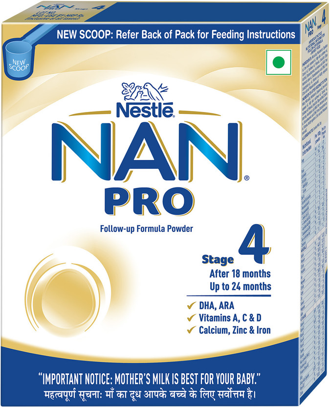 Nestle Nan Pro 4 Follow-Up Formula Powder, Stage 4, Pouch in Box(400 g, 18+ Months)