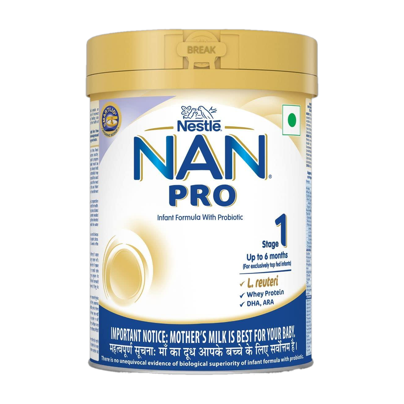 Nestle Nan Pro 1 Infant Formula Powder Stage 1, Tin Pack Upto 6 Months(400 g, Upto 6 Months)