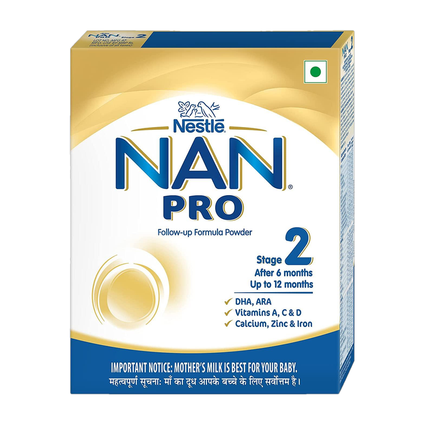 Nestle Nan Pro 2 Follow-up Formula Powder, Stage 2 From 6 to 12 Months (400 g, 6+ Months)(400 g, 6+ Months)