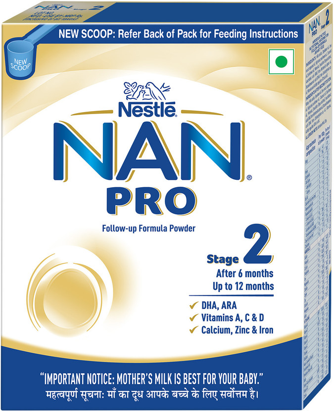 Nestle Nan Pro 2 Follow-up Formula Powder, Stage 2 From 6 to 12 Months (400 g, 6+ Months)(400 g, 6+ Months)