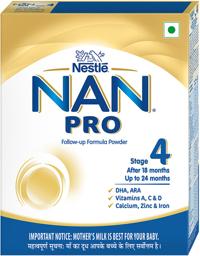 Nestle Nan Pro 4 Follow-Up Formula Powder, Stage 4, Pouch in Box(400 g, 18+ Months)