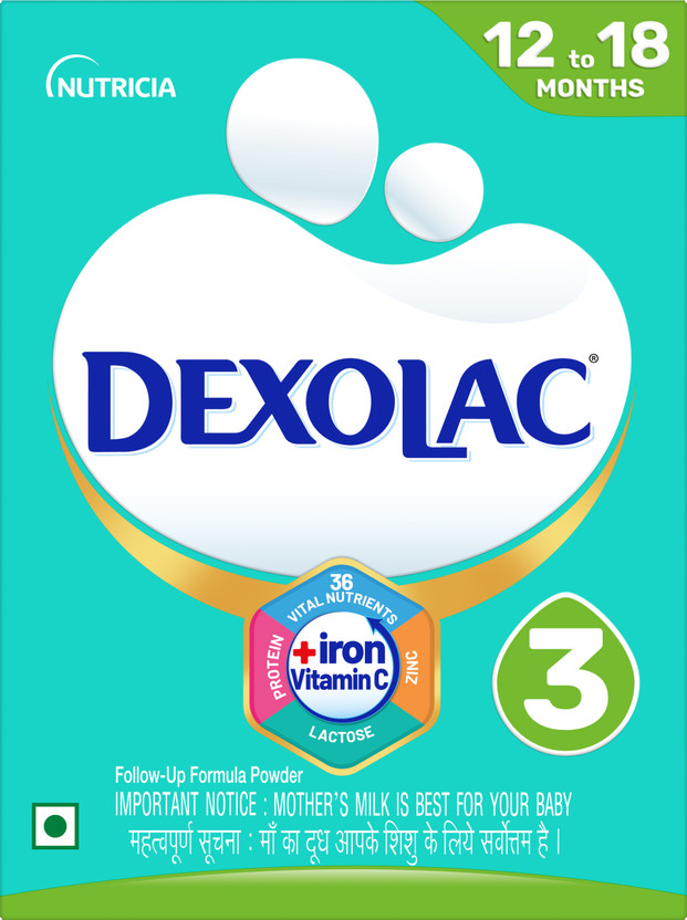 DEXOLAC Stage 3 Follow Up infant milk formula Powder for Babies(400 g, 12+ Months)