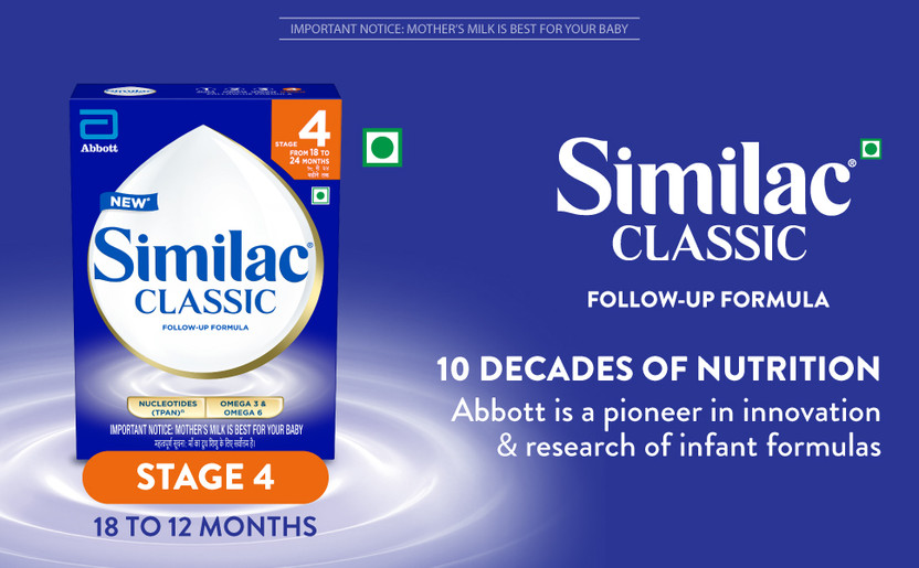 SIMILAC Classic Stage 4 Follow Up Formula Box(400 g, 18+ Months)