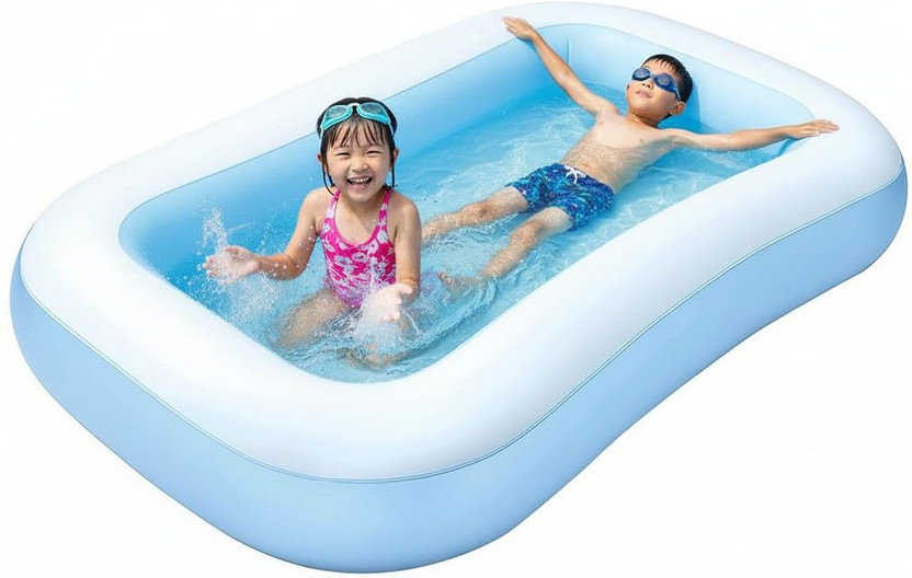 KOJERAFASHION 5.5 FT. Bath Tub For baby Inflatable Rectangular Pool Without Pump Inflatable Swimming Pool(Blue)
