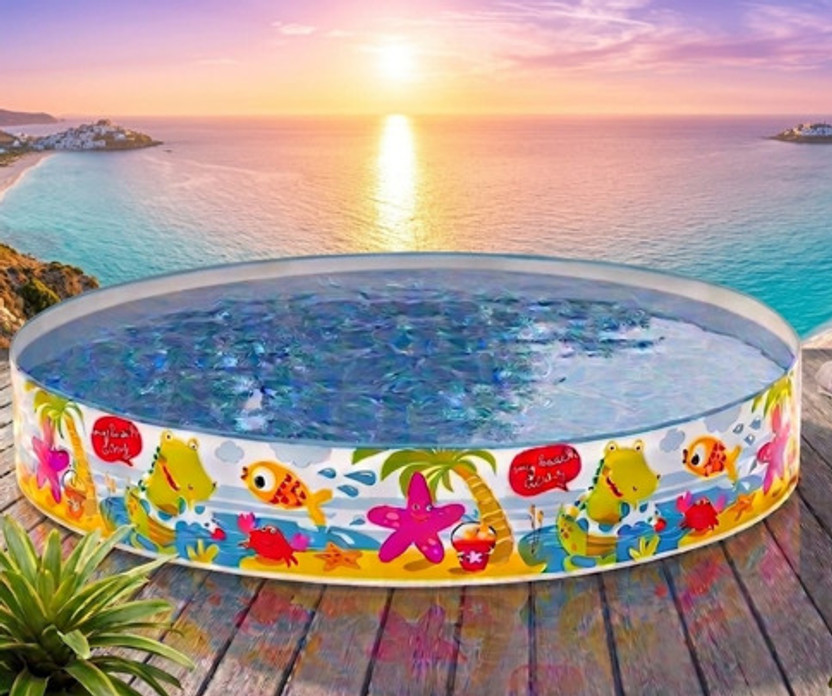 KinderTales Without Air Home Garden Inflatable Swimming Pool Inflatable Swimming Pool(Multicolor)