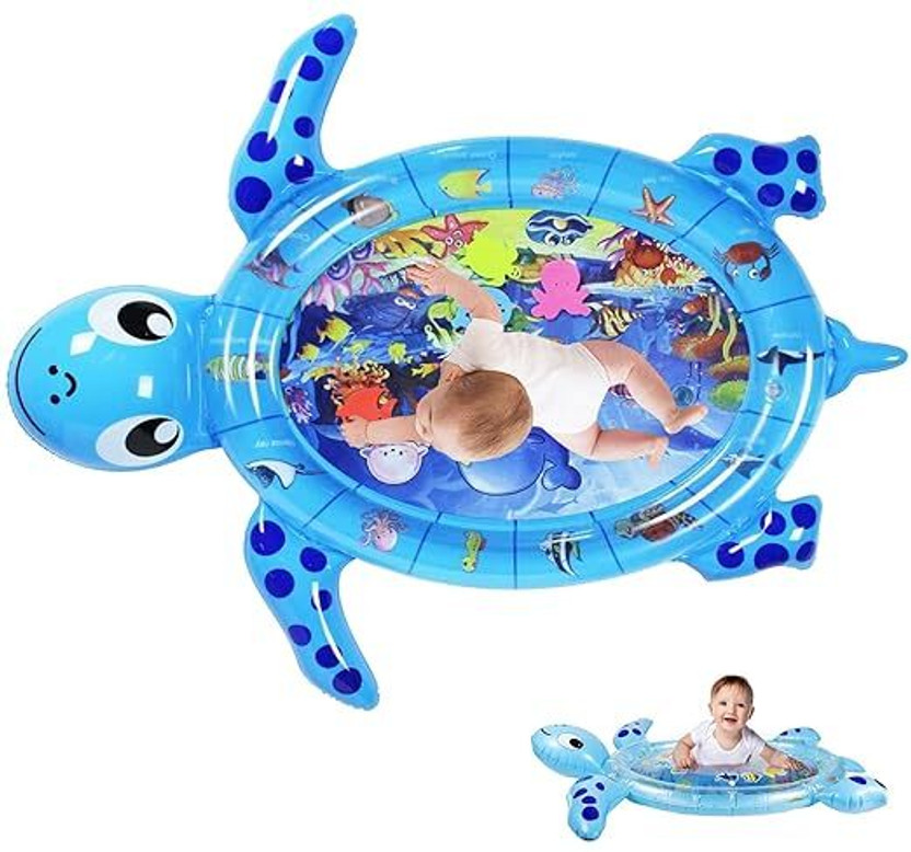 ELLOZIA ELLOZIA Sea Turtle Baby Water Play Mat | Inflatable Tummy Time Sensory Toy for Infants Inflatable Swimming Mats(Blue) - Flipkart Deal