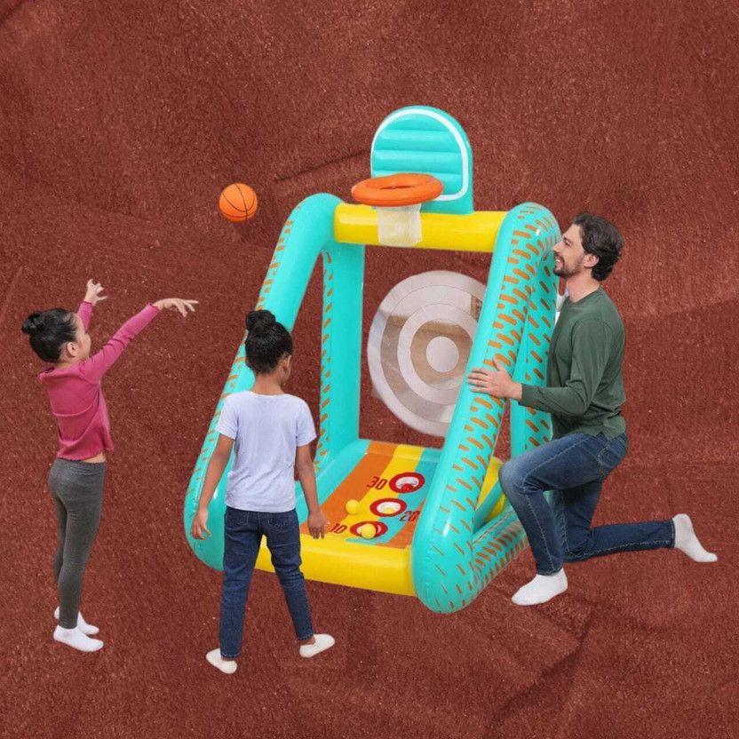 HornFlow Inflatable Sports Activity(IND*914056) Center for Kids Inflatable Ball Pits(Multicolor)