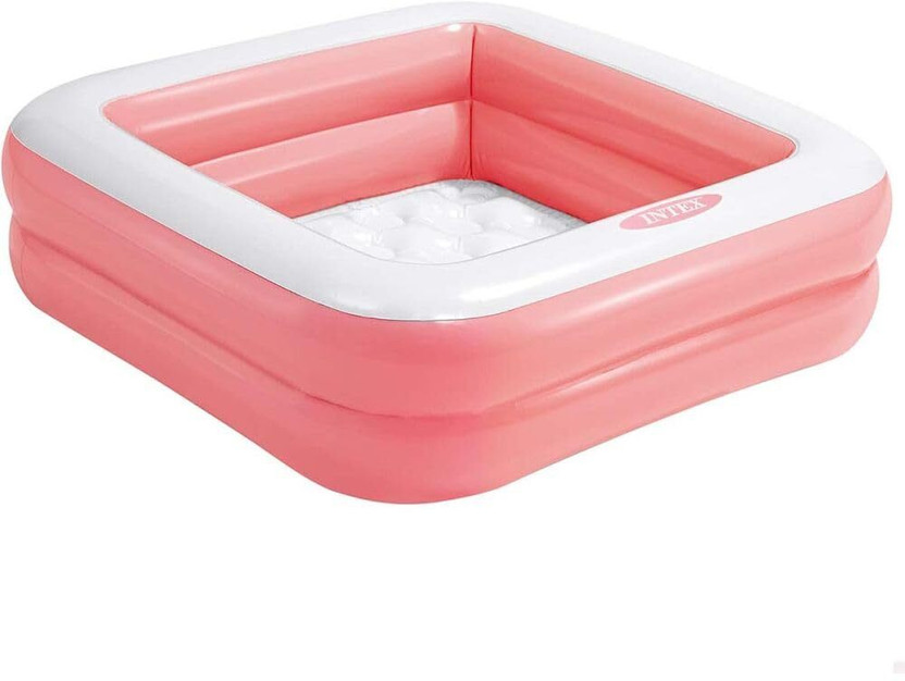 NEELMADHAV INTEX Square Swimming Pool for Kids 3 Feet | Inflatable, Portable (Multicolor) Inflatable Swimming Pool(Multicolor)